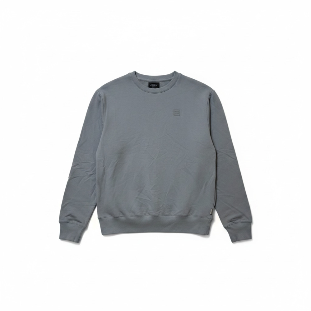 Fila Blue Fog Crewneck Sweatshirt with Tonal Logo Patch Size S